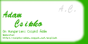 adam csipko business card