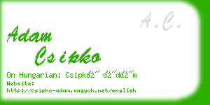 adam csipko business card